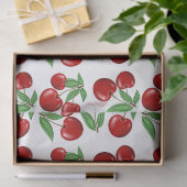 赤いさくらんぼグラフィック全体のパターン 薄葉紙 (ギフト)