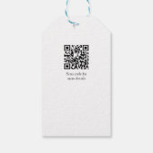 赤いさくらんぼグリーンボウ追加の名前日付ベビーシャワー ギフトタグ (裏面)