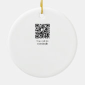 赤いさくらんぼグリーンボウ追加の名前日付ベビーシャワー セラミックオーナメント (裏面)