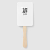 赤いさくらんぼグリーンボウ追加の名前日付ベビーシャワー ハンドファン (裏面)