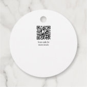 赤いさくらんぼグリーンボウ追加の名前日付ベビーシャワー フェイバータグ (裏面)