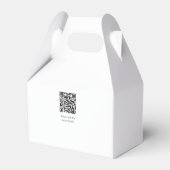 赤いさくらんぼグリーンボウ追加の名前日付ベビーシャワー フェイバーボックス (裏面サイド)