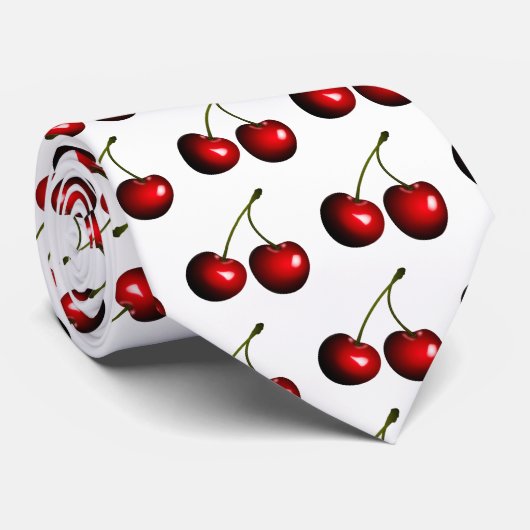 赤いさくらんぼネックタイまたは色の選択 ネクタイ (ロール)