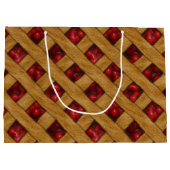 赤いさくらんぼパイパターン ラージペーパーバッグ (裏面)