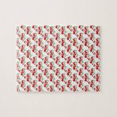 赤いさくらんぼパターンのアクセサリー – さくらんぼby LeahG ジグソーパズル (横)