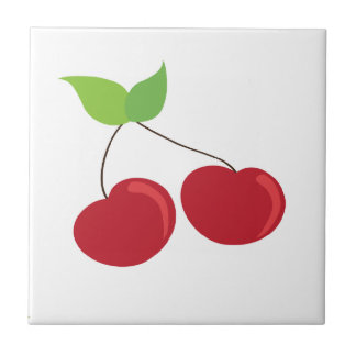 赤いさくらんぼパターン タイル