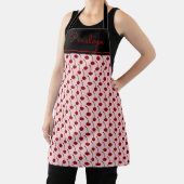 赤いさくらんぼパーソナライズされた エプロン (インサイチュ)