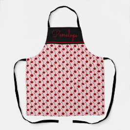 赤いさくらんぼパーソナライズされた エプロン