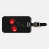赤いさくらんぼラゲッジタグ – カスタマイズ ラゲッジタグ (正面横)