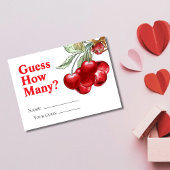 赤いさくらんぼ上の推測ゲームのカードの数 エンクロージャーカード