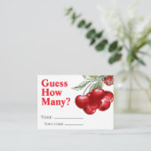 赤いさくらんぼ上の推測ゲームのカードの数 エンクロージャーカード (スタンド正面)