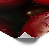 赤いさくらんぼ写真 ポスター (角)