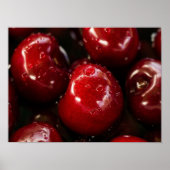 赤いさくらんぼ写真 ポスター (正面)