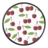 赤いさくらんぼ、さくらんぼのパターン離れ、果実 アイスホッケーパック (正面)