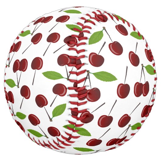 赤いさくらんぼ、さくらんぼのパターン離れ、果実 ソフトボール (アングル)
