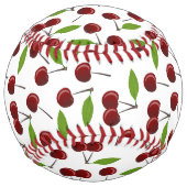 赤いさくらんぼ、さくらんぼのパターン離れ、果実 ソフトボール (正面)