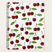 赤いさくらんぼ、さくらんぼのパターン離れ、果実 プランナー手帳 (正面)