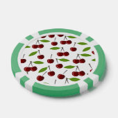 赤いさくらんぼ、さくらんぼのパターン離れ、果実 ポーカーチップ (シングル)