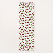 赤いさくらんぼ、さくらんぼのパターン離れ、果実 ヨガマット (正面)
