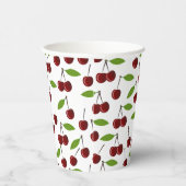 赤いさくらんぼ、さくらんぼのパターン離れ、果実 紙コップ (右)