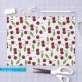 赤いさくらんぼ、さくらんぼのパターン離れ、果実 薄葉紙 (クラフト)