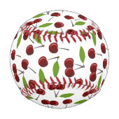 赤いさくらんぼ、さくらんぼのパターン離れ、果実 野球ボール (裏面)