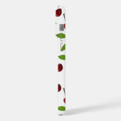 赤いさくらんぼ、さくらんぼのパターン離れ、果実 iPhoneケース (左側面)