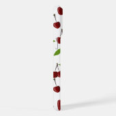 赤いさくらんぼ、さくらんぼのパターン離れ、果実 iPhoneケース (右側面)