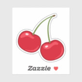 赤いさくらんぼ シール (シート)