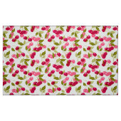 赤いさくらんぼ ファブリック (ファットクォーター)