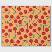 赤いさくらんぼ ラッピングペーパー (フラット)