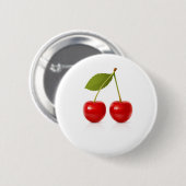 赤いさくらんぼ 缶バッジ (正面&裏面)