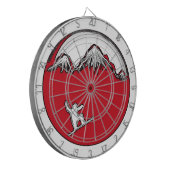 赤いしぶきのスノーボードのテーマの投げ矢板 ダーツボード (正面左)