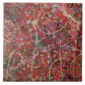 "赤いしぶき"のタイル タイル (正面)