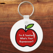 赤いすごい先生のキーチェーン キーホルダー (正面)