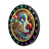 赤いすてき鼻と風船を持つピエロ ダーツボード (正面右)