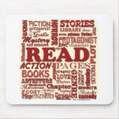 赤いそれについてのすべてを読んで下さい! マウスパッド (正面)