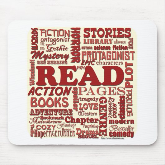 赤いそれについてのすべてを読んで下さい! マウスパッド (正面)