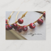 赤いたがのイヤリングの名刺 名刺 (裏面)