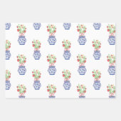 赤いちごの陳腐な花瓶 ラッピングペーパーシート (正面3)