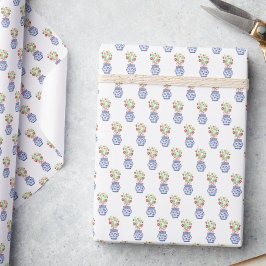 赤いちごの陳腐な花瓶 ラッピングペーパー