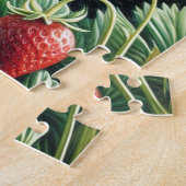 赤いちごアートの美しい黒人女性 ジグソーパズル (側面)