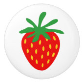 赤いちごカスタムの陶製プルノブ セラミックノブ (正面)