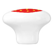 赤いちごカスタムの陶製プルノブ セラミックノブ (側面)