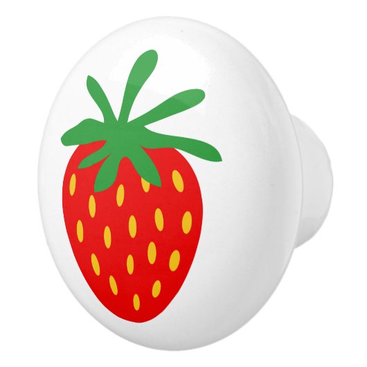 赤いちごカスタムの陶製プルノブ セラミックノブ (右)