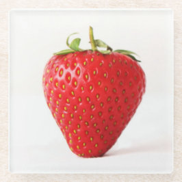 赤いちごコースター ガラスコースター