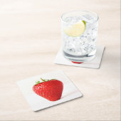 赤いちごコースター スクエアペーパーコースター (インサイチュ)