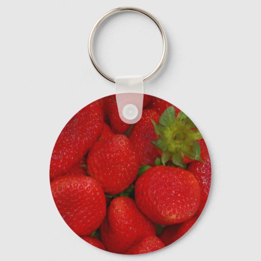 赤いちごハート形スライス写真 キーホルダー (裏面)