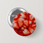 赤いちごハート形スライス写真 缶バッジ (正面&裏面)