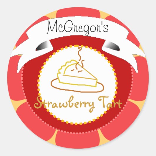 赤いちごパイレーベル ラウンドシール (正面)